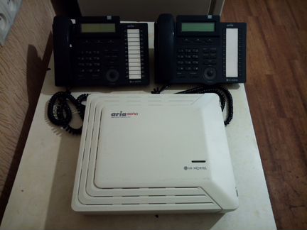 Цифровая Мини атс + 2 телефонных аппарата для атс