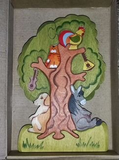 Пазл дерево бременские музыканты