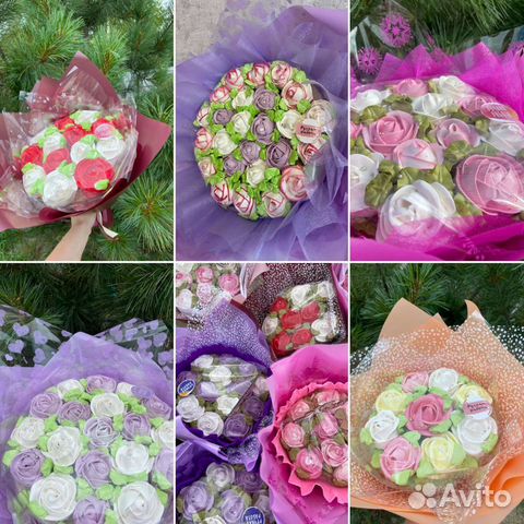 Съедобные букеты из зефира