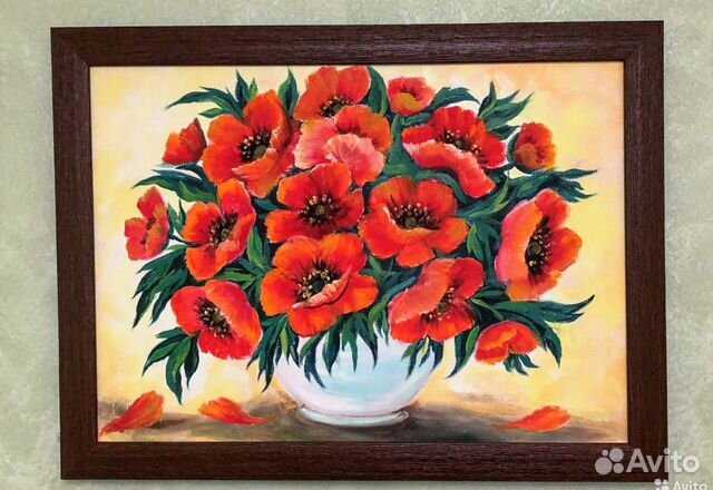 Картина Букет цветов. Маки