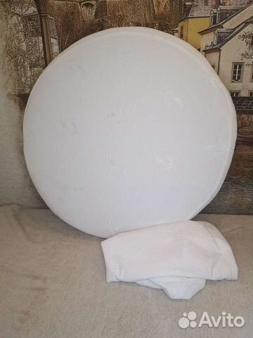 Матрас детский круглый+подарок наматрасник