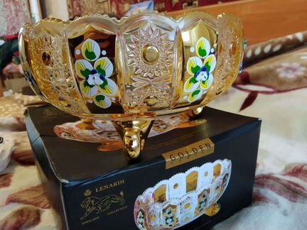 Ваза для фруктов.(England) Golden. Новая. Доставка