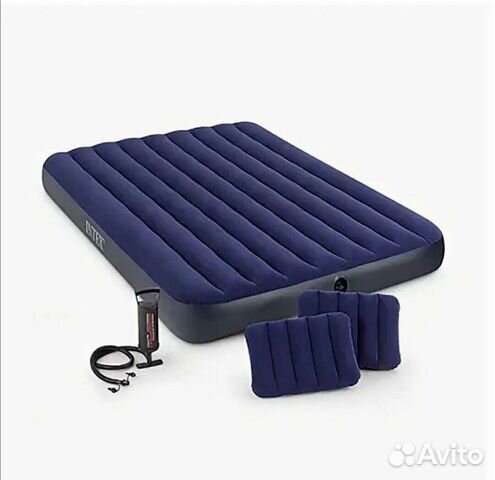 Надувной матрас новый с 2подушками и насосом