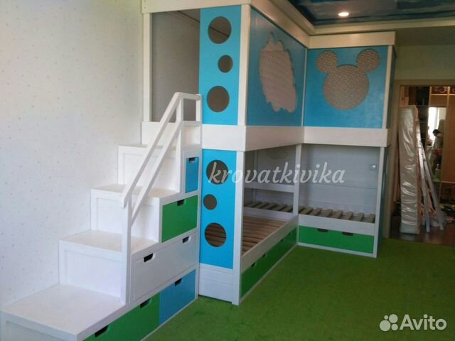 Детский комплекс кровати и игровая зона