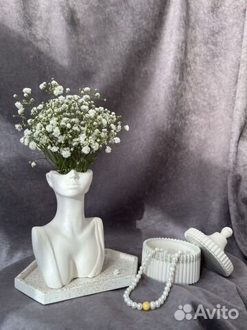 Декор из гипса, натуральные свечи