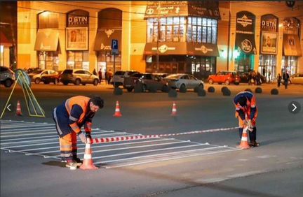 Дорожная разметка, установка знаков, стойки, разме