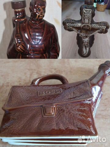 Штофы Казак Портфель Распятие 3шт. керамика