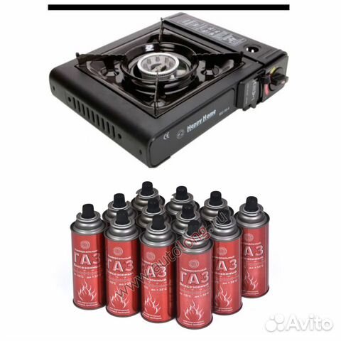 Плита походная туристическая с переходником