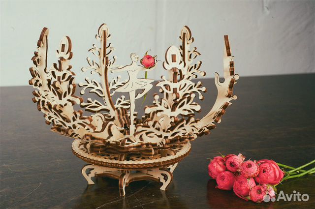 Подарок Сувенир ugears Шкатулка-Цветок