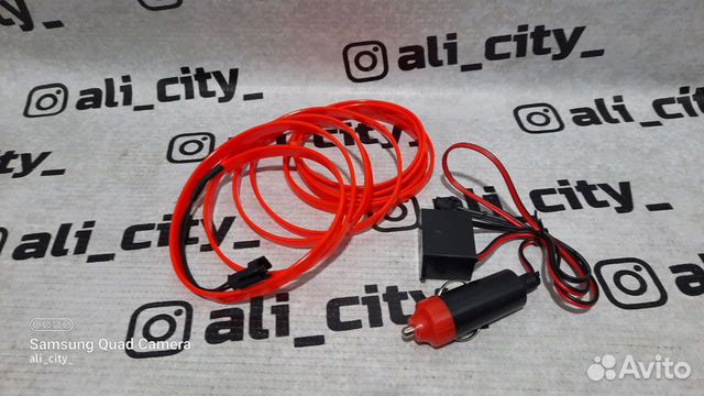 Неоновая лента в панель оранжевая