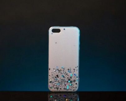 Чехол силикон-блестки на iPhone 5/5s/se