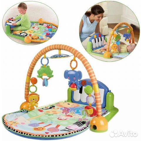 Развивающий коврик fisher price с пианино
