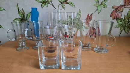 Фужеры, стаканы для кофе и виски (стекло)