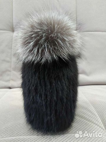 Шапка из вязаной норки