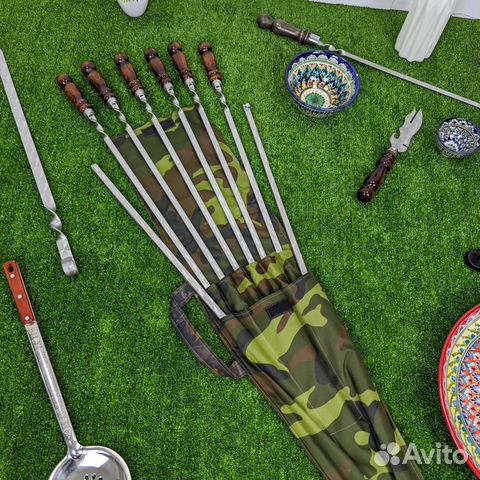 Набор шампуров в чехле, нержавейка 50 см