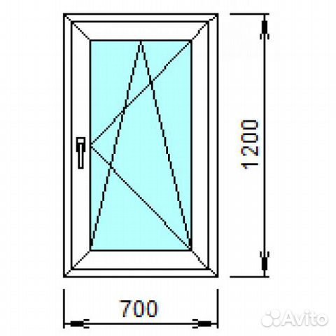 Окна из пвх 700х1200