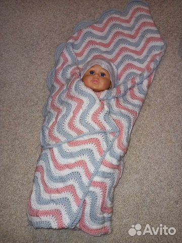 Плед крючком (новый)