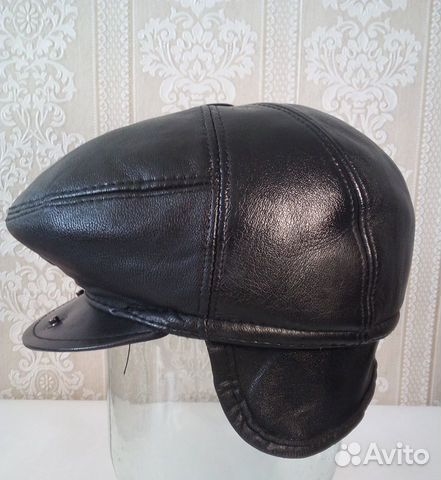Мужская кожаная кепка