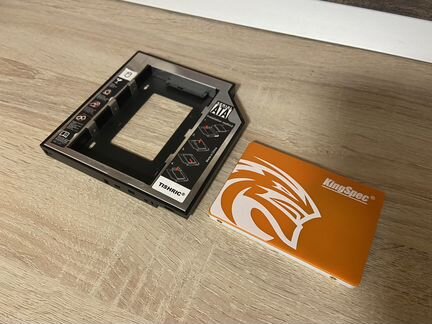 SSD 256gb для ноутбука + optibay (салазки)