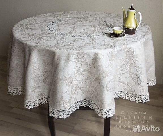 Скатерть большого диаметра 