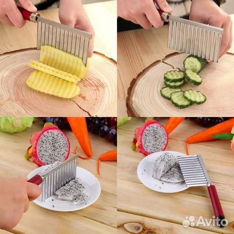 Нож для фигурной нарезки картофеля и овощей