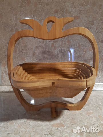 Складная фруктовница или конфетница из бамбука