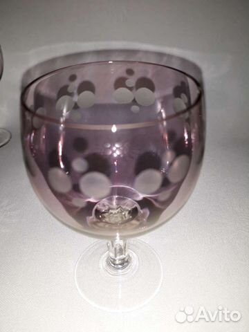 Калининские бокалы, фужеры, цветное стекло, СССР