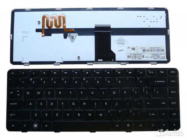 Клавиатура HP DM4 DV5-2000 с рамкой с подстветкой