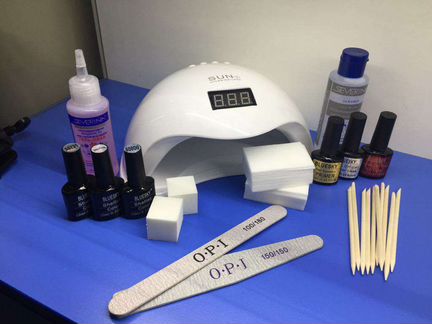 Стартовый набор для маникюра с лампой Sun5/Sun one