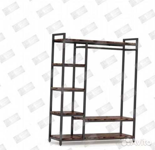 Шкаф в стиле лофт «Ламель»