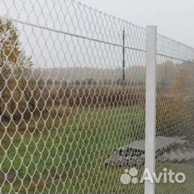 Забор из сетки рабицы (производство и установка)