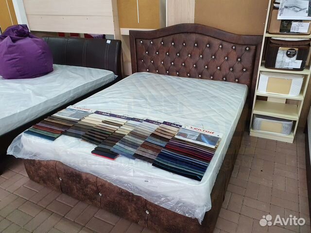 Кровать 160х200 велюр