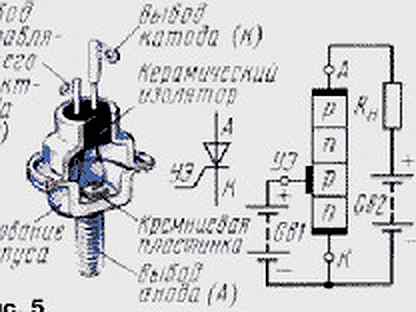 Схема тиристора ку202