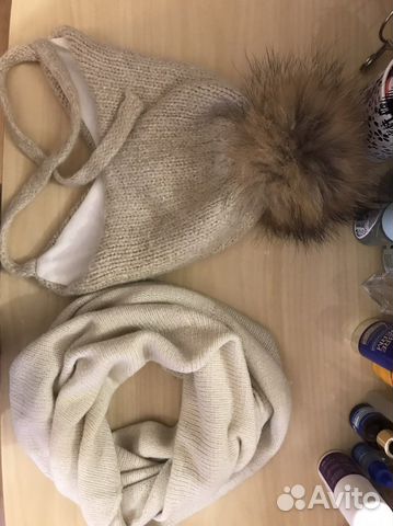 Комплект шапка и снуд для девочки