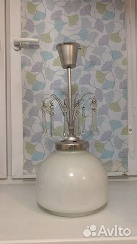 Люстра с хрустальными подвесками