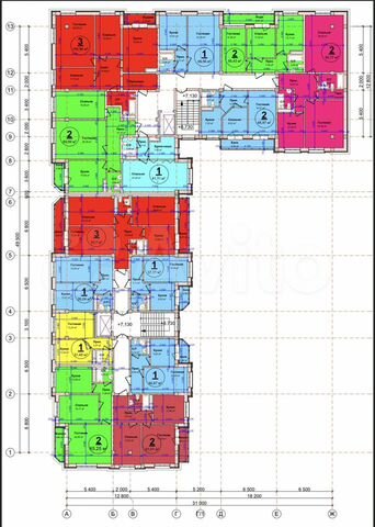 2-к. квартира, 65,3 м², 4/7 эт.