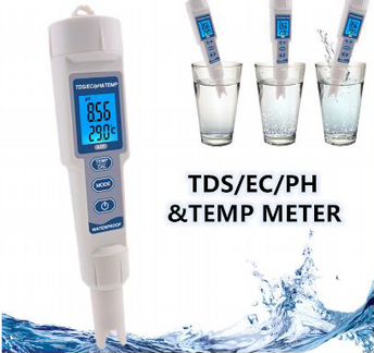 4 в 1 цифровой PH TDS EC