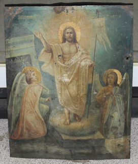 Икона Воскресение Христово на Цинке