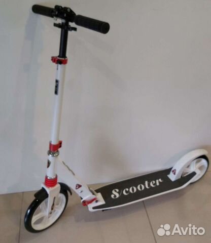 Городской самокат, колесо 230 белый