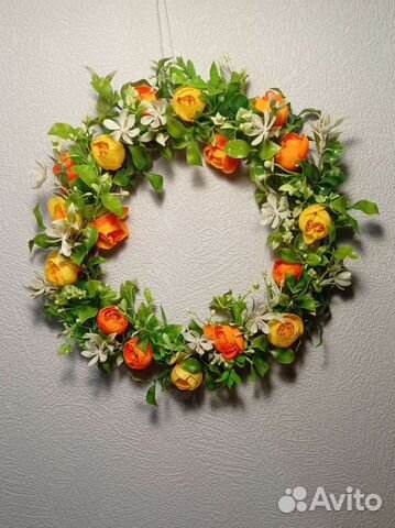 Венок декоративный, пасхальный, праздничный декор