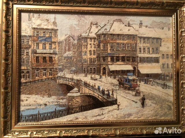 Картина вышитая крестом Зимняя вена