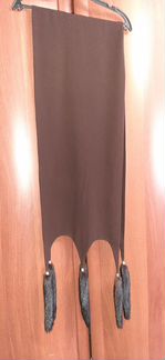 Шарф женский с кисточками норки