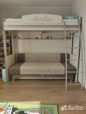 Кровать чердак (с матрасом)