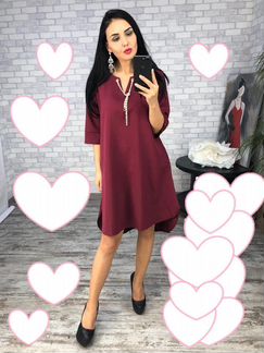 Новое платье бордовое Р-р 56