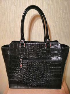 Сумка кожаная с косметичкой