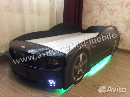 Кровать машина Мустанг+ черный