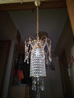 Хрустальная люстра-Чехия винтаж 70-е