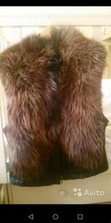 Жилет/жилетка с мехом кожанная Neohit