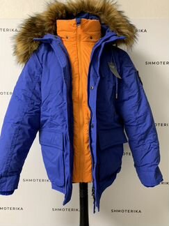 Abercrombie Fitch пуховик ярко-синий с мехом