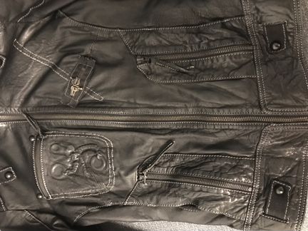 Куртка кожаная Sussex чёрного цвета